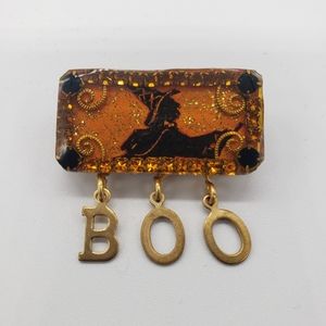 Maximal Art Halloween pin with charms spelling BOO